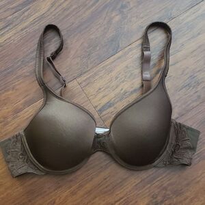 Wacoal Women's Brown Bra Size 34B Chic Feminine Casual Trendy Luxury